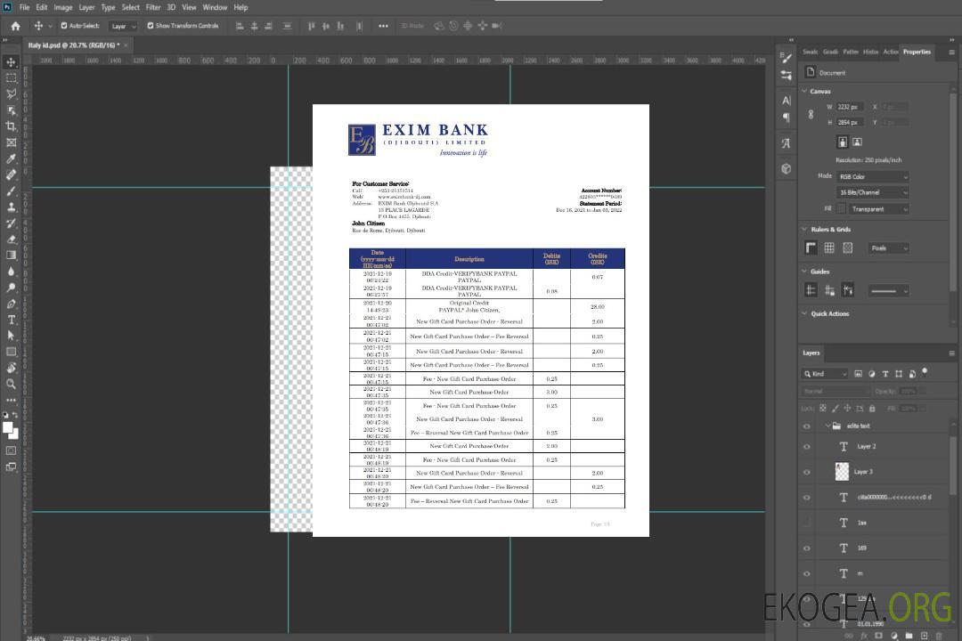 Modèle de relevé bancaire Djibouti Exim au format Word et PDF template Modèle de relevé bancaire Djibouti Exim au format Word et PDF template